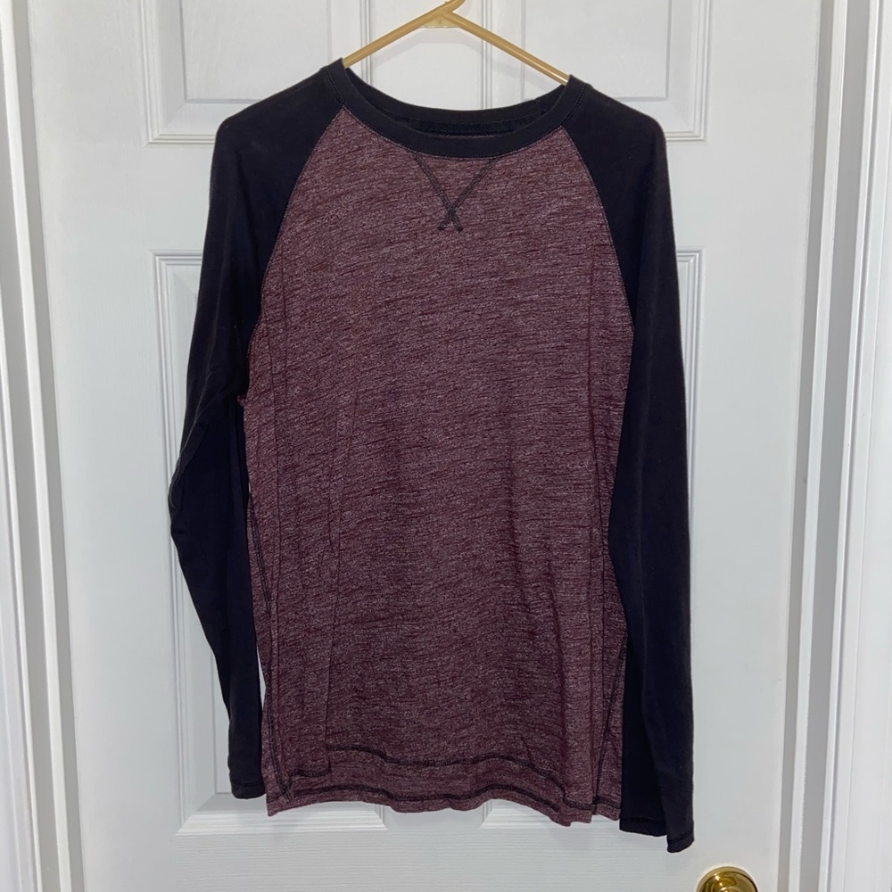 Maroon baseball tee